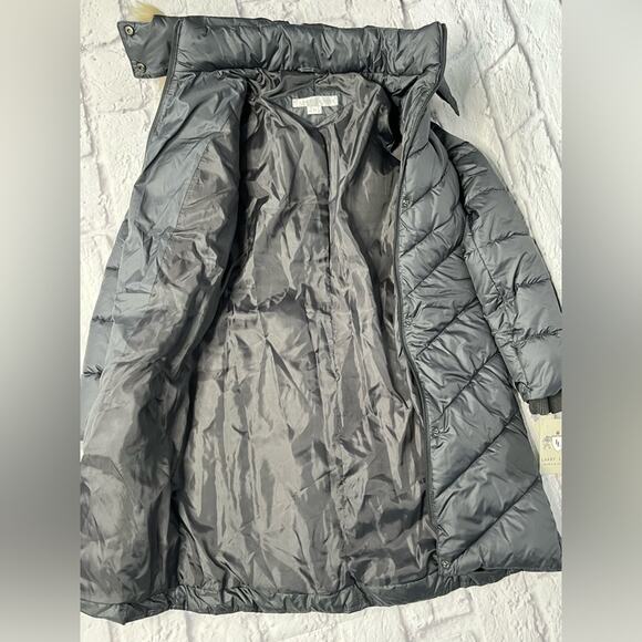 Larry Levine SALE down and feather faux fur hooded puffer coat new size XS - Picture 8 of 14